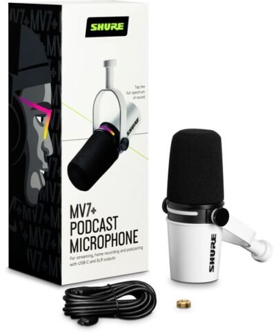 Shure Microphone MV7+ Blanc 5