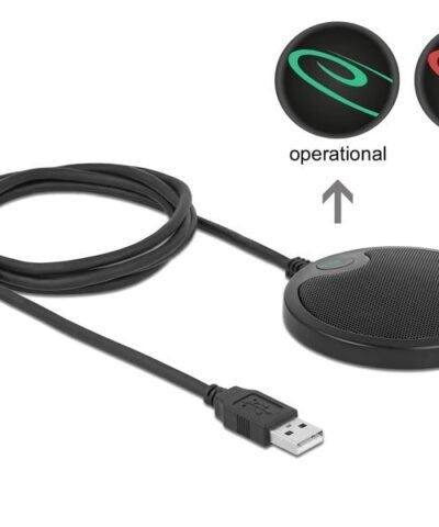 Delock Microphone à condensateur USB, pour les conférences, omnidirectionnel 1