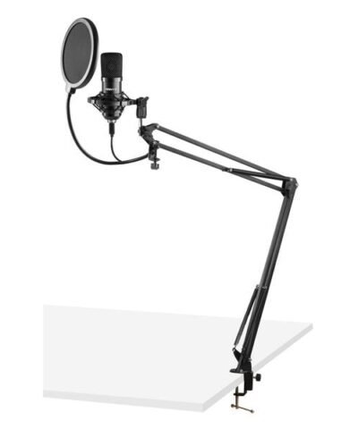 Vonyx Microphone à condensateur CMS300B Studio-Set Noir 1