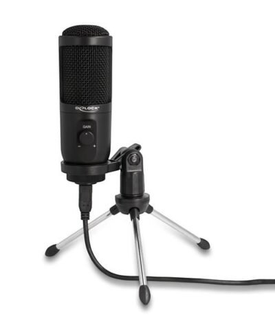 Delock Microphone à condensateur USB avec support 6