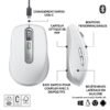 Logitech Souris portable MX Anywhere 3s Pale Grey 6