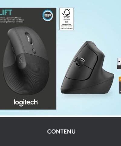 Logitech Souris ergonomique Lift Graphite 6