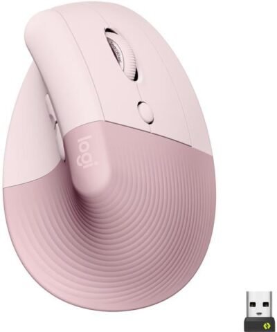 Logitech Souris ergonomique Lift Rose 1