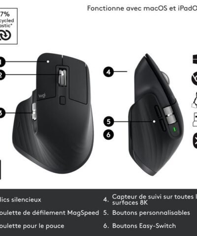 Logitech Souris MX Master 3S Graphite for Business 7