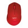 Logitech Souris M330 Silent Plus rouge 1