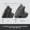 Logitech Souris ergonomique Lift for Business Graphite 7