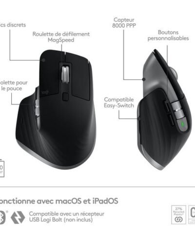 Logitech Souris MX Master 3S for Mac space grey 6