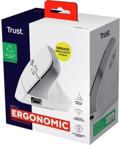 Trust Souris ergonomique Bayo II Blanc 8