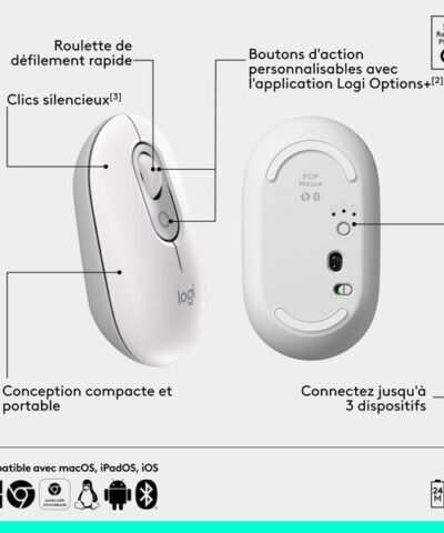 Logitech POP Mouse Off-White 6