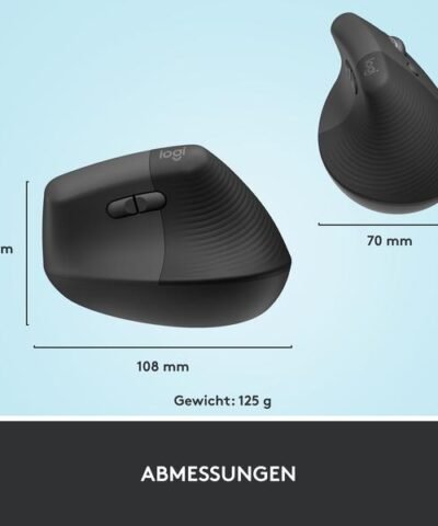 Logitech Ergonomische Maus Lift Graphite 7