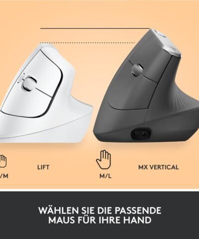 Logitech Ergonomische Maus Lift Off-white 8