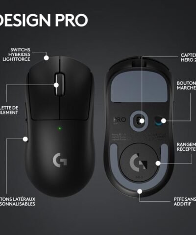 Logitech Souris de gaming Pro X Superlight 2 Lightspeed Noir 7