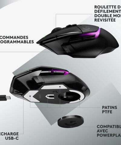 Logitech Souris de gaming G502 X Plus Noir 6