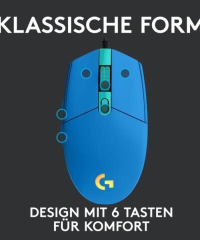 Logitech Gaming-Maus G203 Lightsync Blau 4