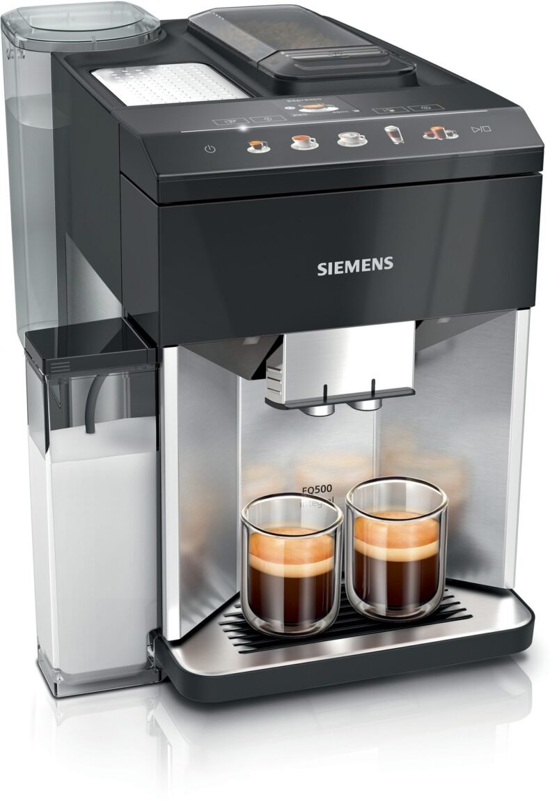 Kaffeevollautomat Siemens - edelstahl, Schwarz glänzend - TQ517D03