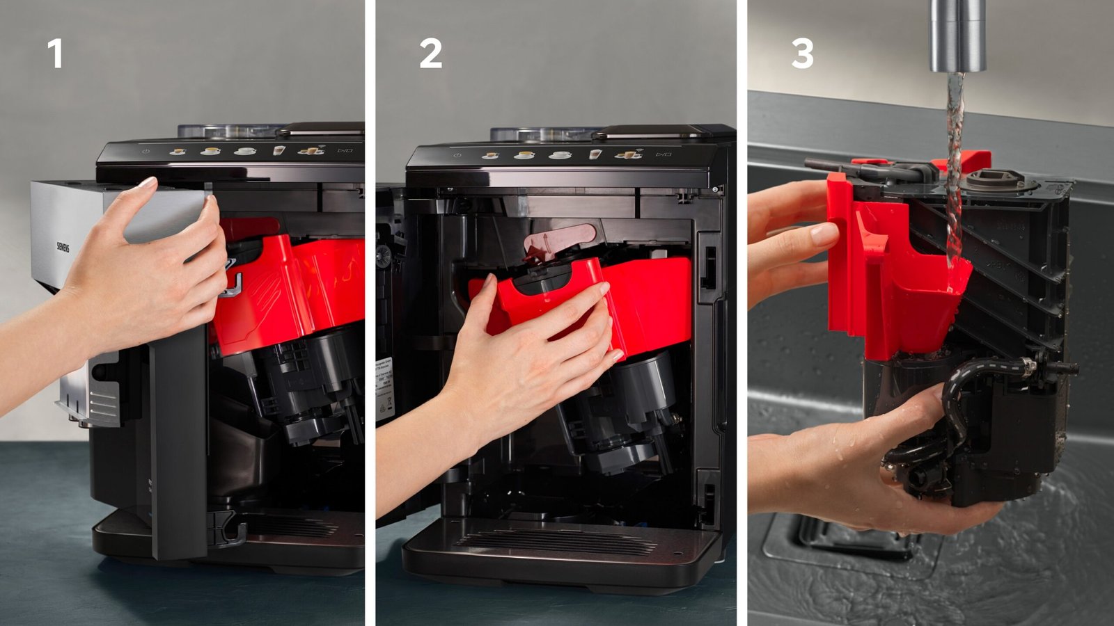 Kaffeevollautomat Siemens - edelstahl, Schwarz - TP516DX3 – Bild 6