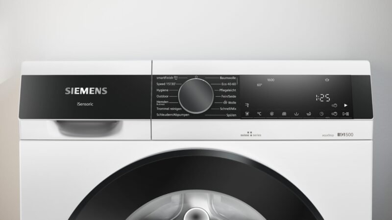 Lave-linge chargement frontal 10 kg 1600 trs/min Pose libre Blanc - Siemens iQ500 WG56G2Z3CH – Image 2