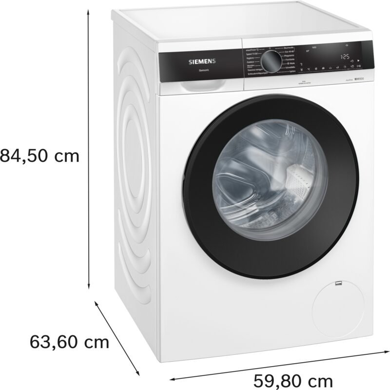 Lave-linge chargement frontal 10 kg 1600 trs/min Pose libre Blanc - Siemens iQ500 WG56G2Z3CH – Image 6