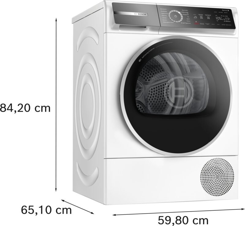 Sèche-linge à pompe à chaleur 9 kg Pose libre Blanc - Bosch Série 8 WQB246D0CH – Image 6