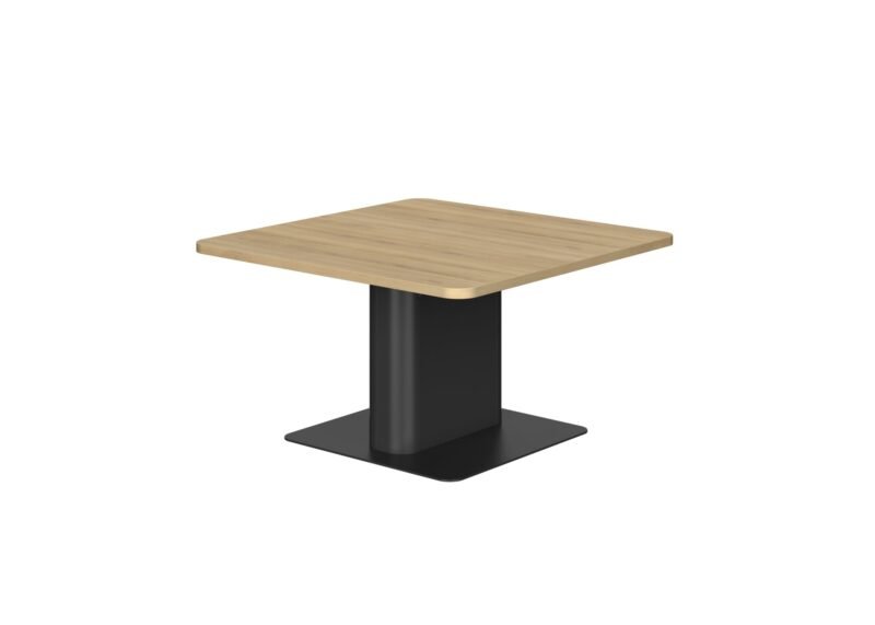 Table carrée Angles arrondis (ALLIANCE) 132x132 Chêne du Bocage / Anthracite GAUTIER OFFICE