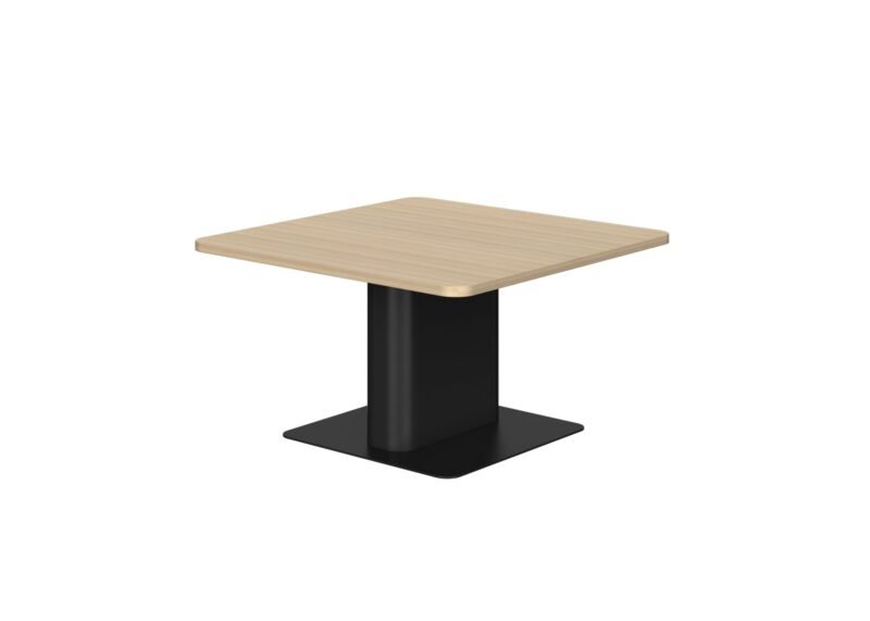 Table carrée Angles arrondis (ALLIANCE) 132x132 Chêne Structuré / Anthracite GAUTIER OFFICE