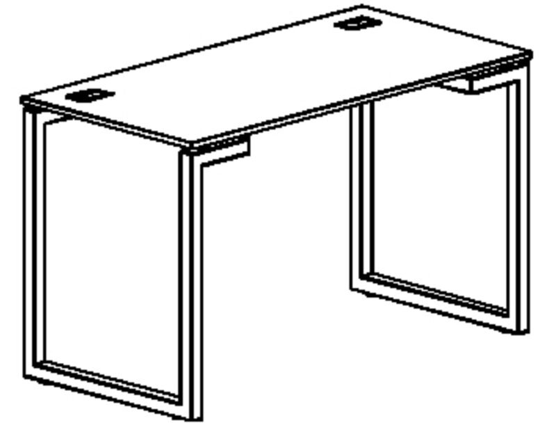 Table d'appoint pieds cadre - SUNDAY - 60x120 - chêne GAUTIER OFFICE – Image 2