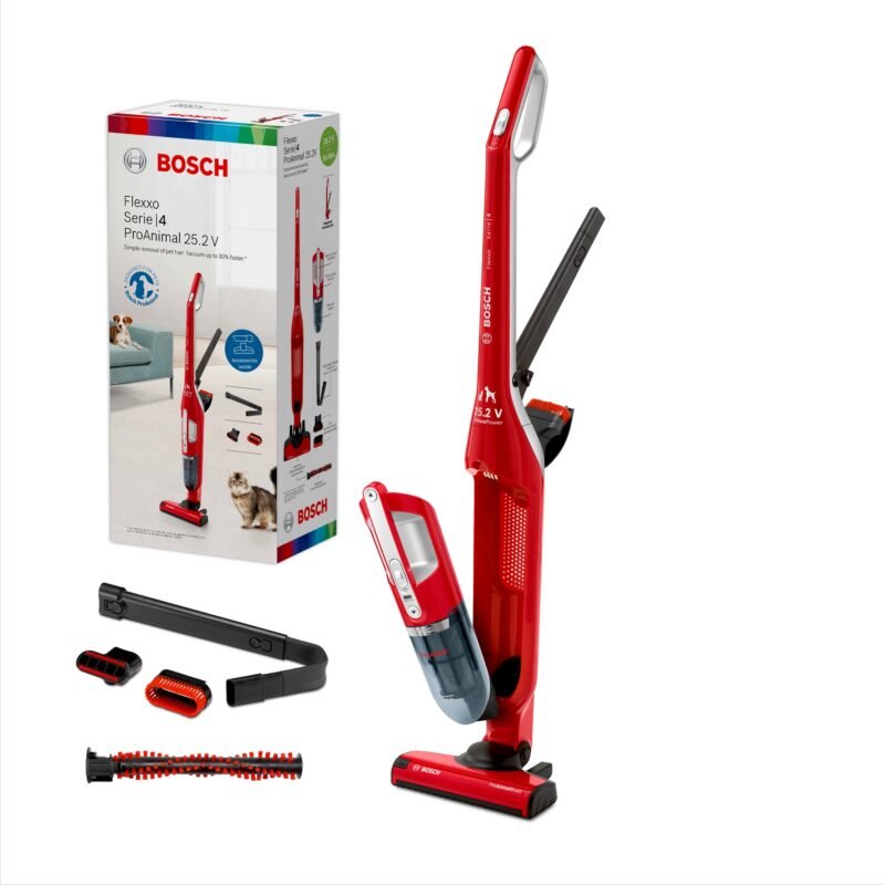 Aspirateur à batterie Flexxo 25.2V Rouge tornade - Bosch Série 4 BBH3ZOO25 – Image 3