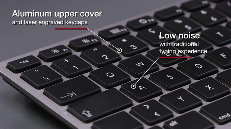 LMP Clavier KB-1243 Argent, Mac CH layout avec pavé numérique 13