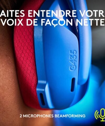 Logitech Écouteurs G435 Gaming Lightspeed Bleu 5