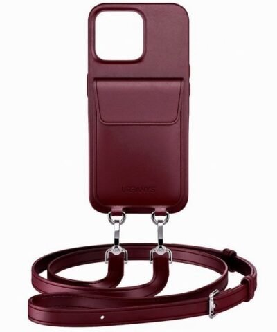 Urbany’s Necklace Case Chaîne de téléphone portable+. iPhone 16 Pro Max Vin rouge 5