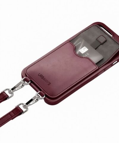 Urbany’s Necklace Case Chaîne de téléphone portable+. iPhone 16 Pro Max Vin rouge 1