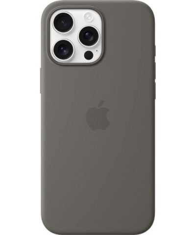 Apple Silicone Case mit MagSafe iPhone 16 Pro Max Steingrau 2