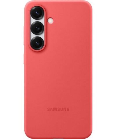 Samsung Coque arrière Silicone Galaxy S25 Rouge 3