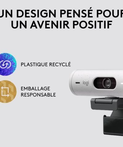 Logitech Webcam Brio 500 Blanc 5
