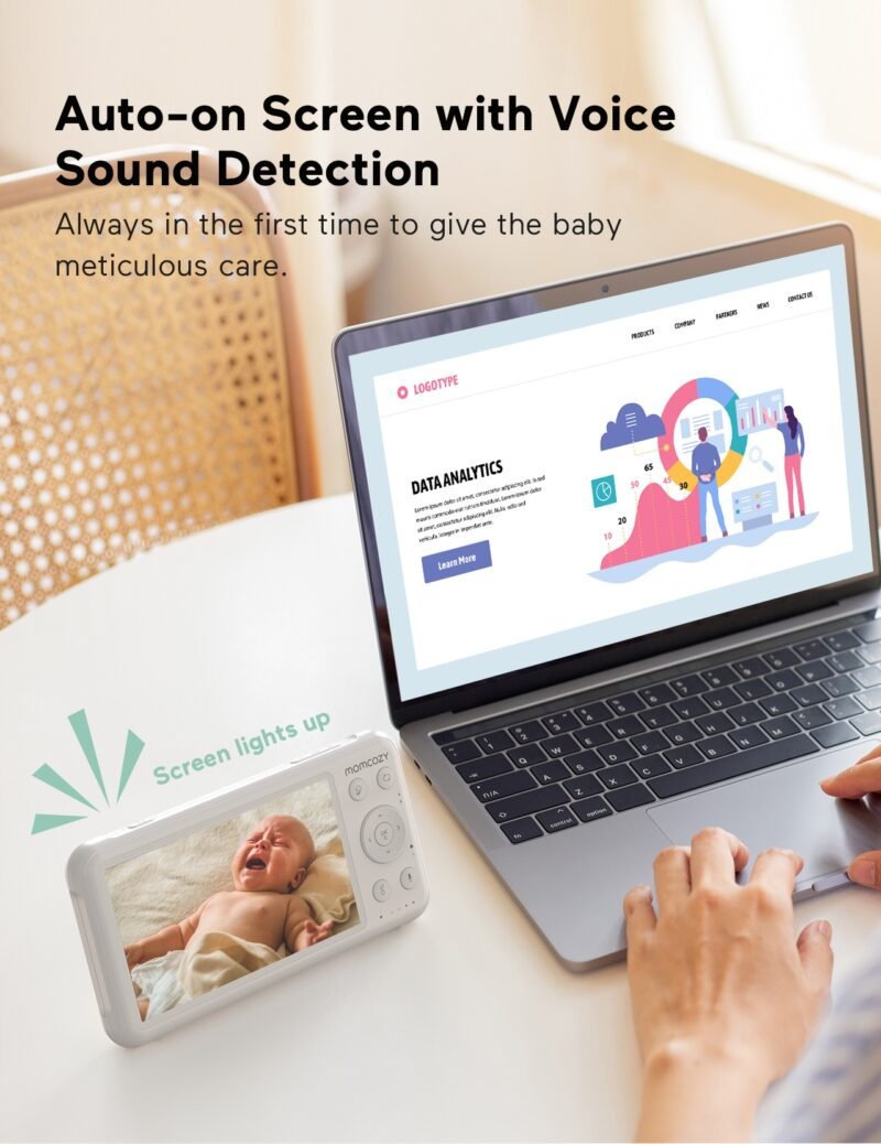 Momcozy Video Baby Monitor 5 inch – Image 3