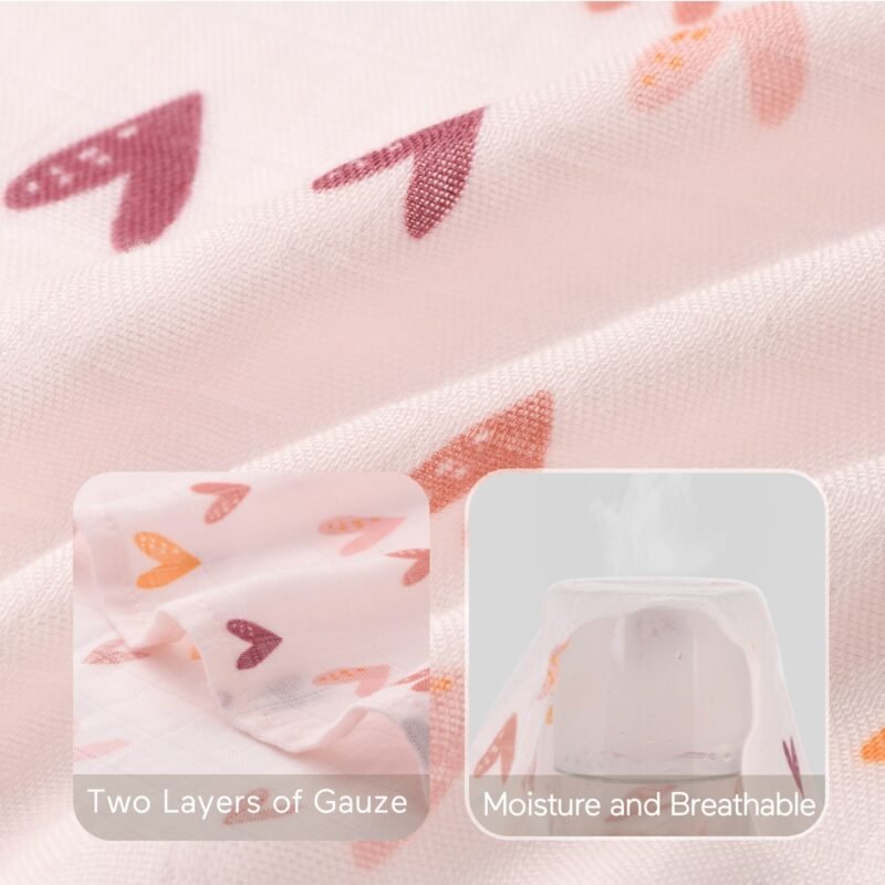 Momcozy Muslin Swaddle Blanket 4 Pack - printed – Image 4