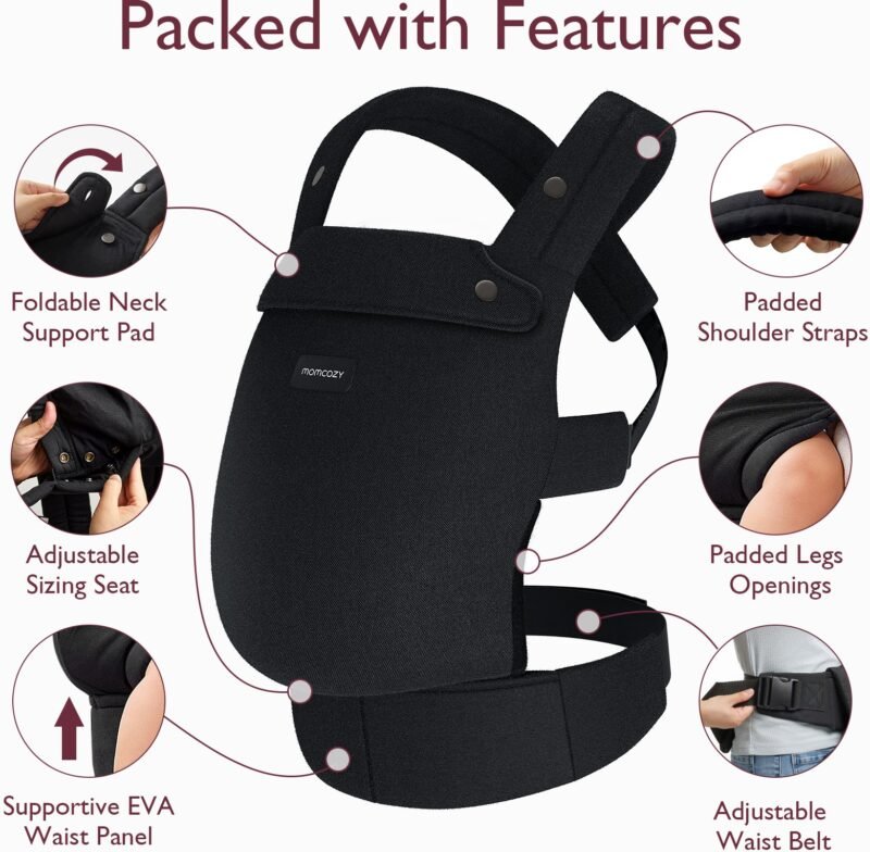 Momcozy Baby Carrier Cotton - black - Bild 4