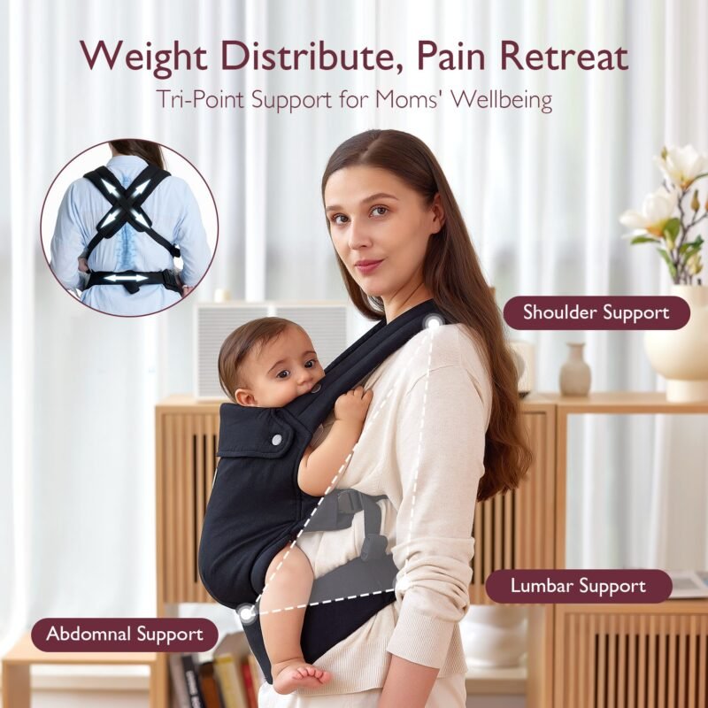 Momcozy Baby Carrier Cotton - black - Bild 5