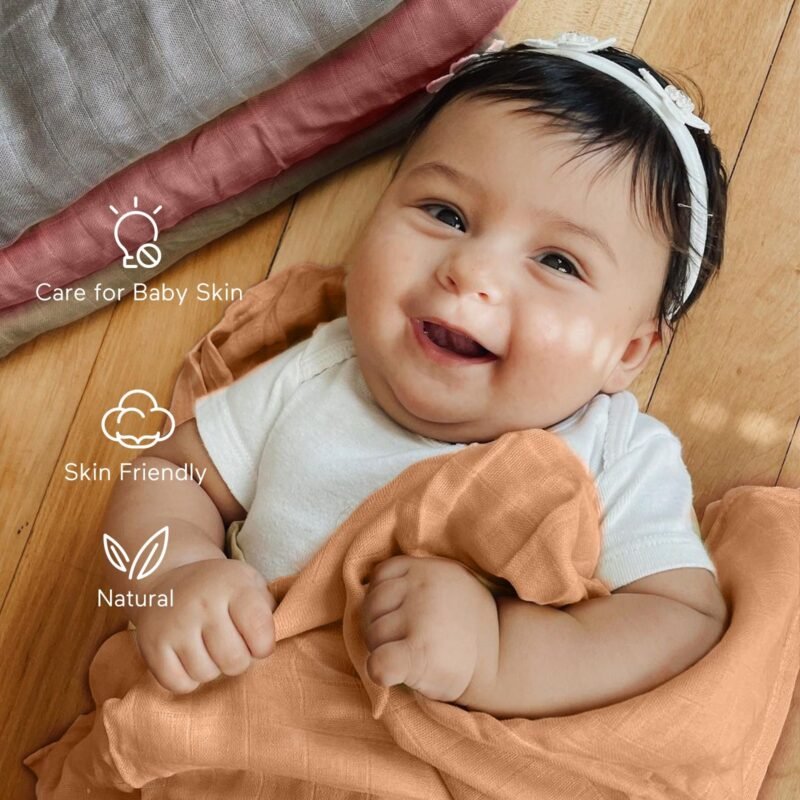 Momcozy Muslin Swaddle Blanket 4 Pack königreich - Bild 4