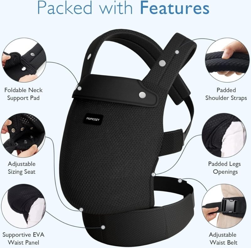 Momcozy Baby Carrier Air-Mesh - black - Bild 6