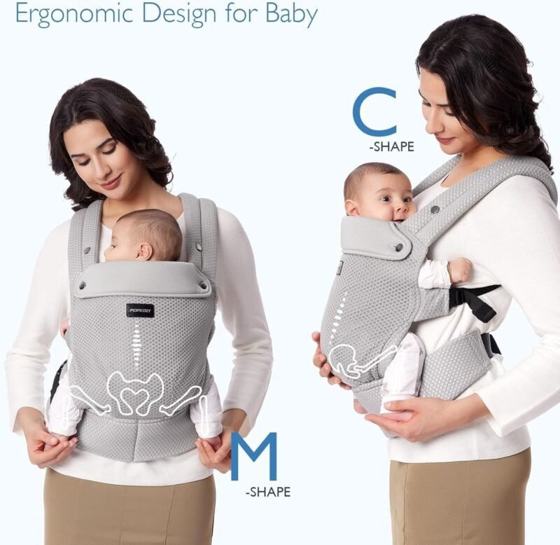 Momcozy Baby Carrier Air Mesh - grey – Image 4