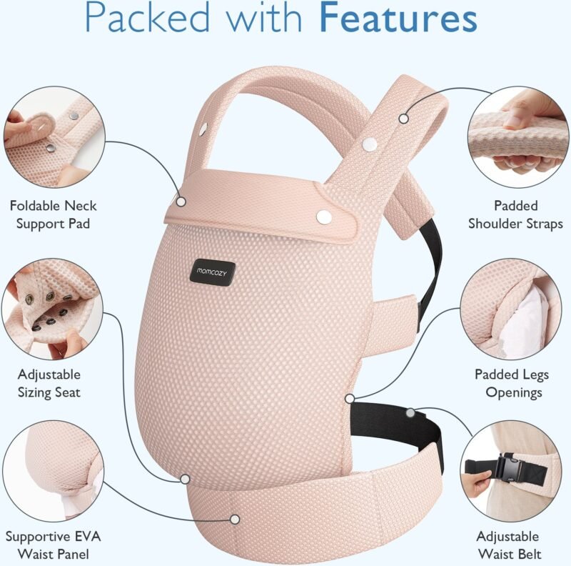 Momcozy Baby Carrier Air Mesh - pink – Image 4