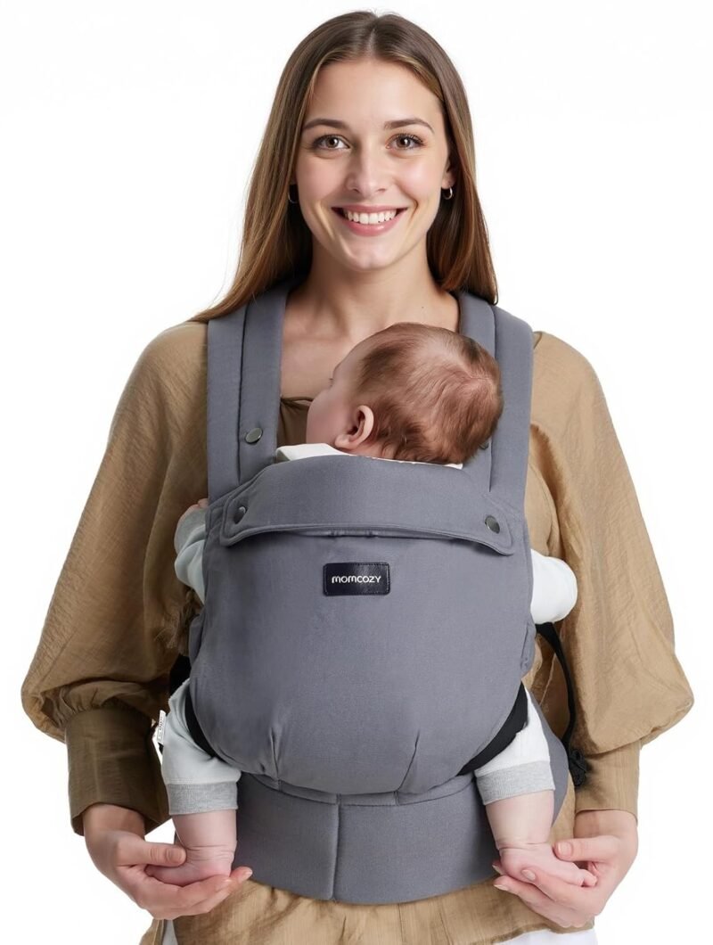 Momcozy Baby Carrier Cotton - grey – Image 2