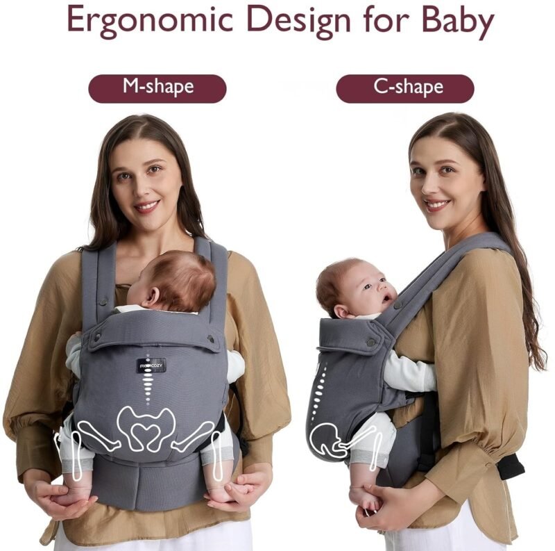 Momcozy Baby Carrier Cotton - grey – Image 5