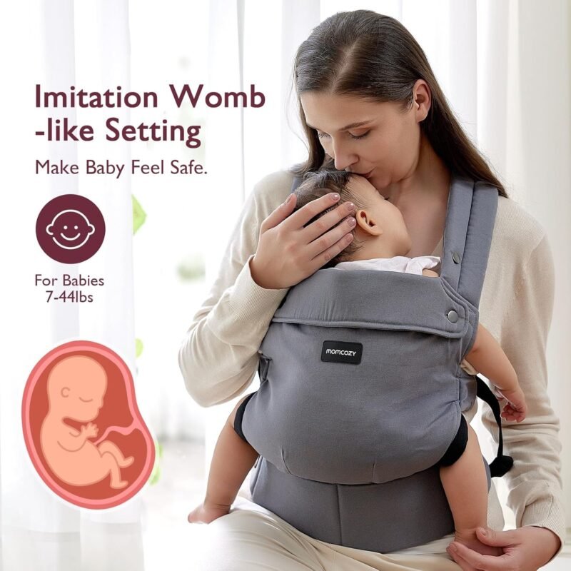 Momcozy Baby Carrier Cotton - grey – Image 6