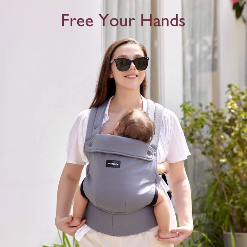 Momcozy Baby Carrier Cotton - grey – Image 7