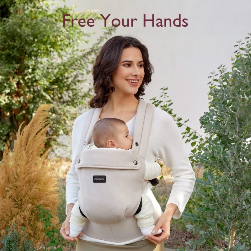 Momcozy Baby Carrier Cotton - beige – Image 8