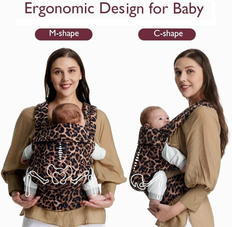 Momcozy Baby Carrier Cotton - leopard - Bild 3