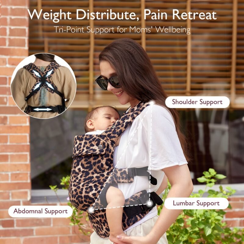 Momcozy Baby Carrier Cotton - leopard - Bild 4