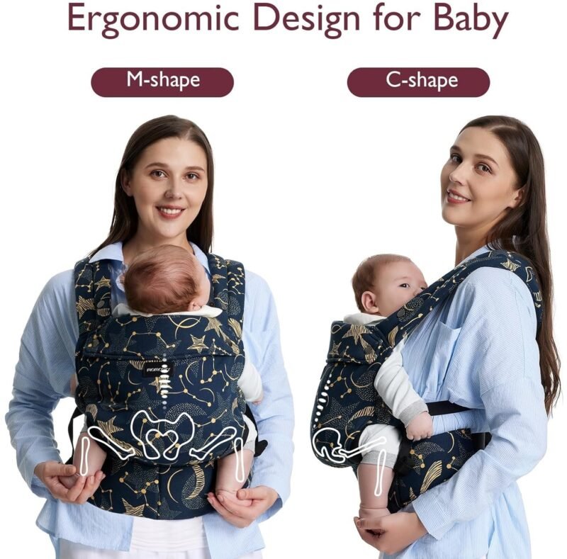 Momcozy Baby Carrier Cotton - starry night – Image 5